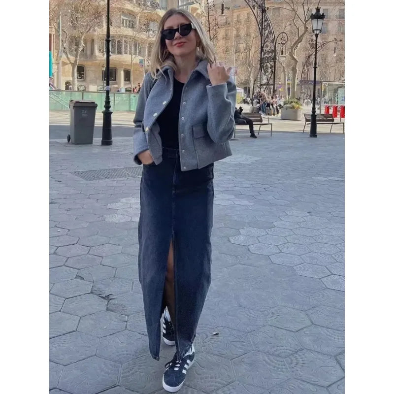 Women's Aviator Black Jacket