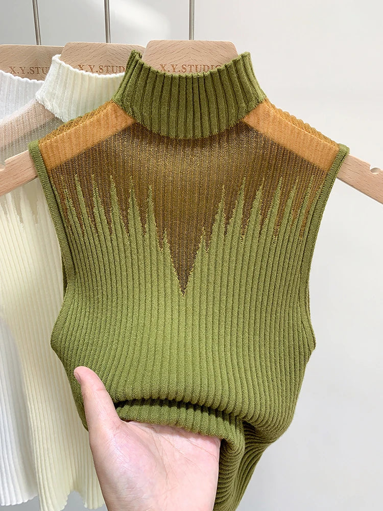 Mesh Knitted Top Women