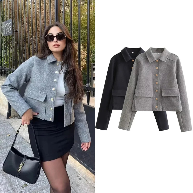 Women's Aviator Black Jacket