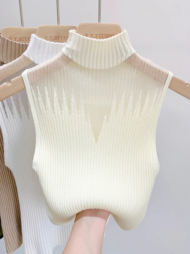 Mesh Knitted Top Women