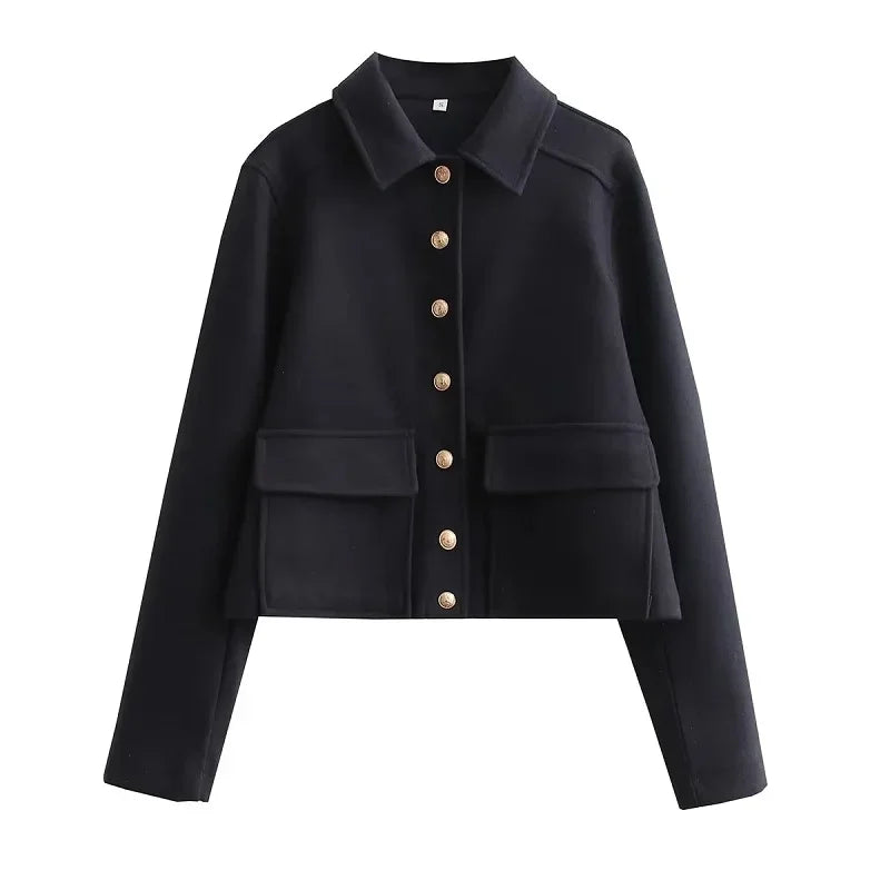 Women's Aviator Black Jacket