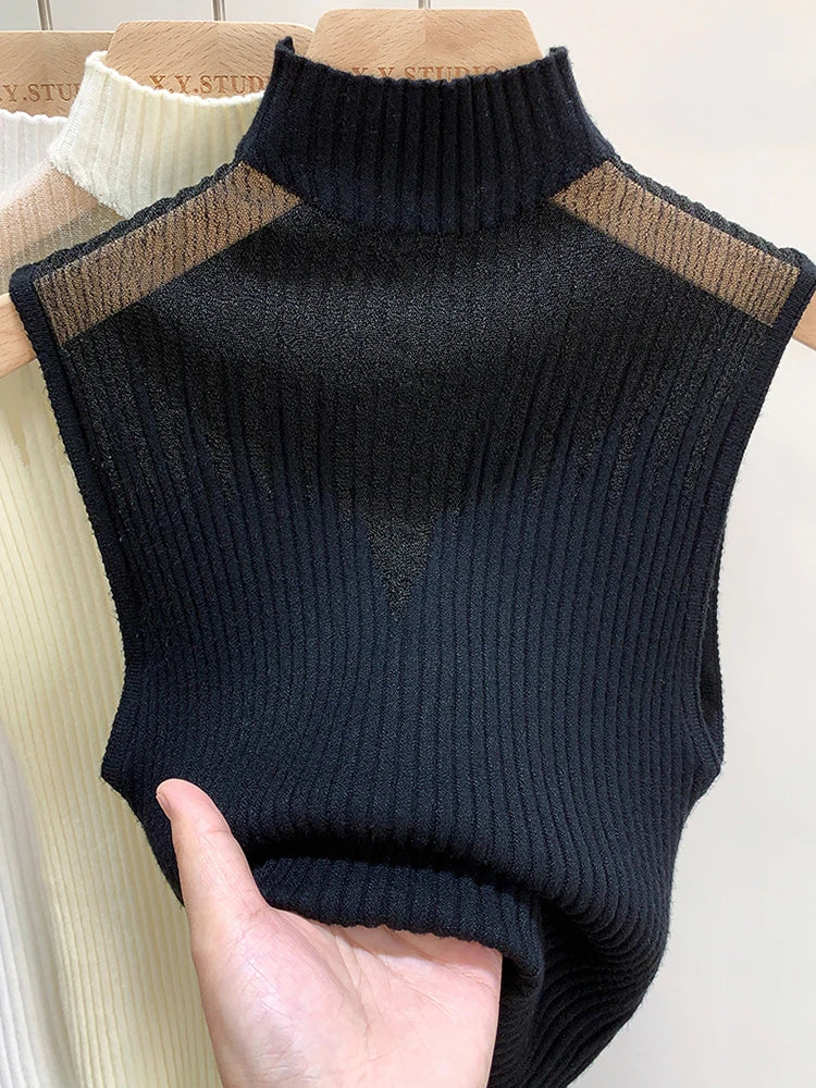 Mesh Knitted Top Women