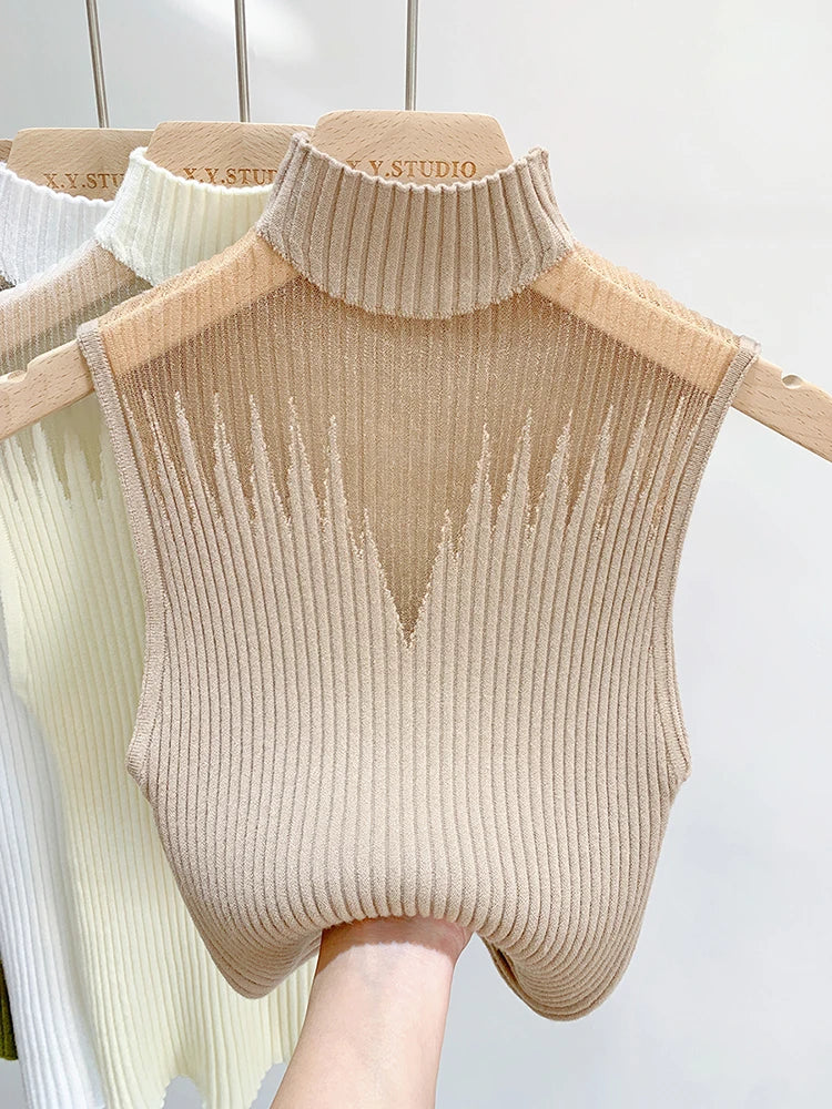 Mesh Knitted Top Women