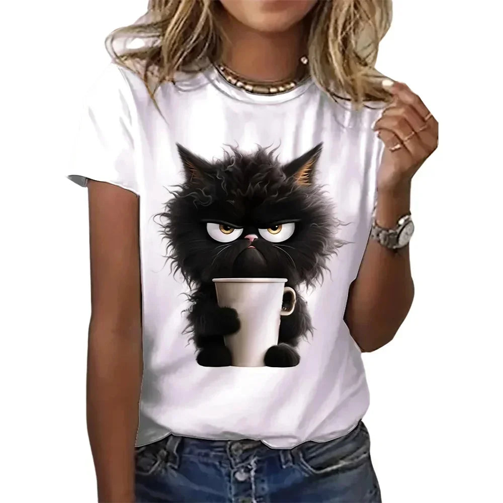 Funny Cat Women T-shirt