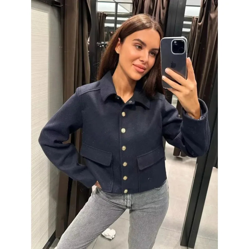 Women's Aviator Black Jacket